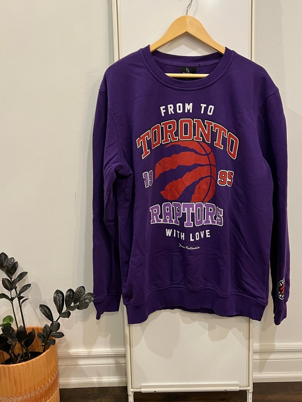 Peace Collective Purple Raptors Sweatshirt Large